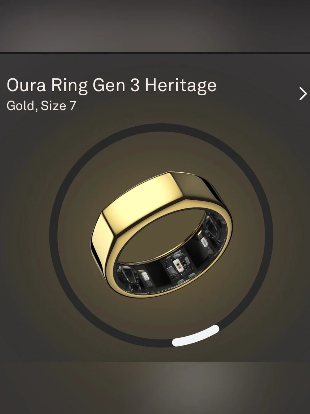 Oura Ring Gen 3 Heritage Smart Ring - Gold